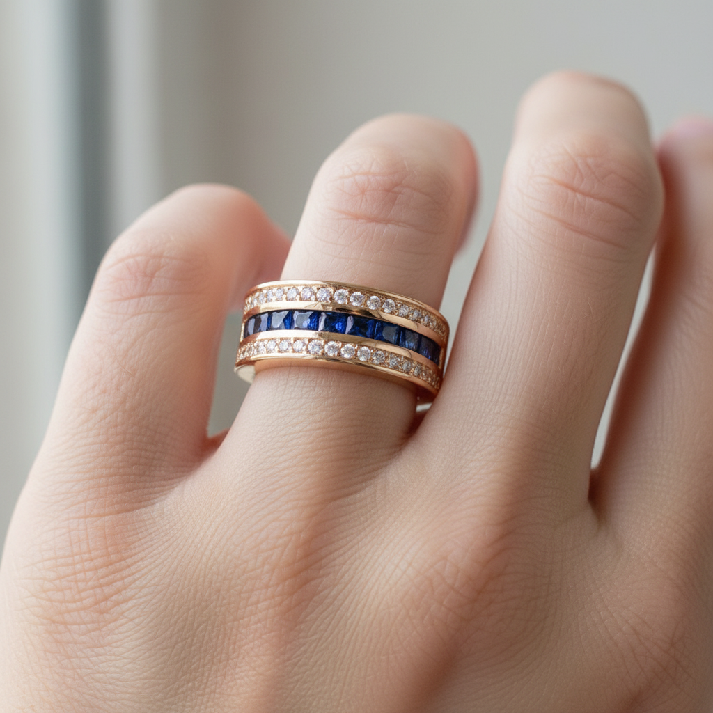 Ronan – Quadratischer Herrenring mit markanten Details