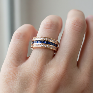 Ronan – Quadratischer Herrenring mit markanten Details