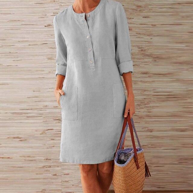 Raquel - Kleid mit langen Ärmeln aus Komfortmaterial