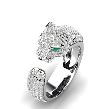 Mika – Verstellbarer Ring im Roségold-Jaguar-Stil