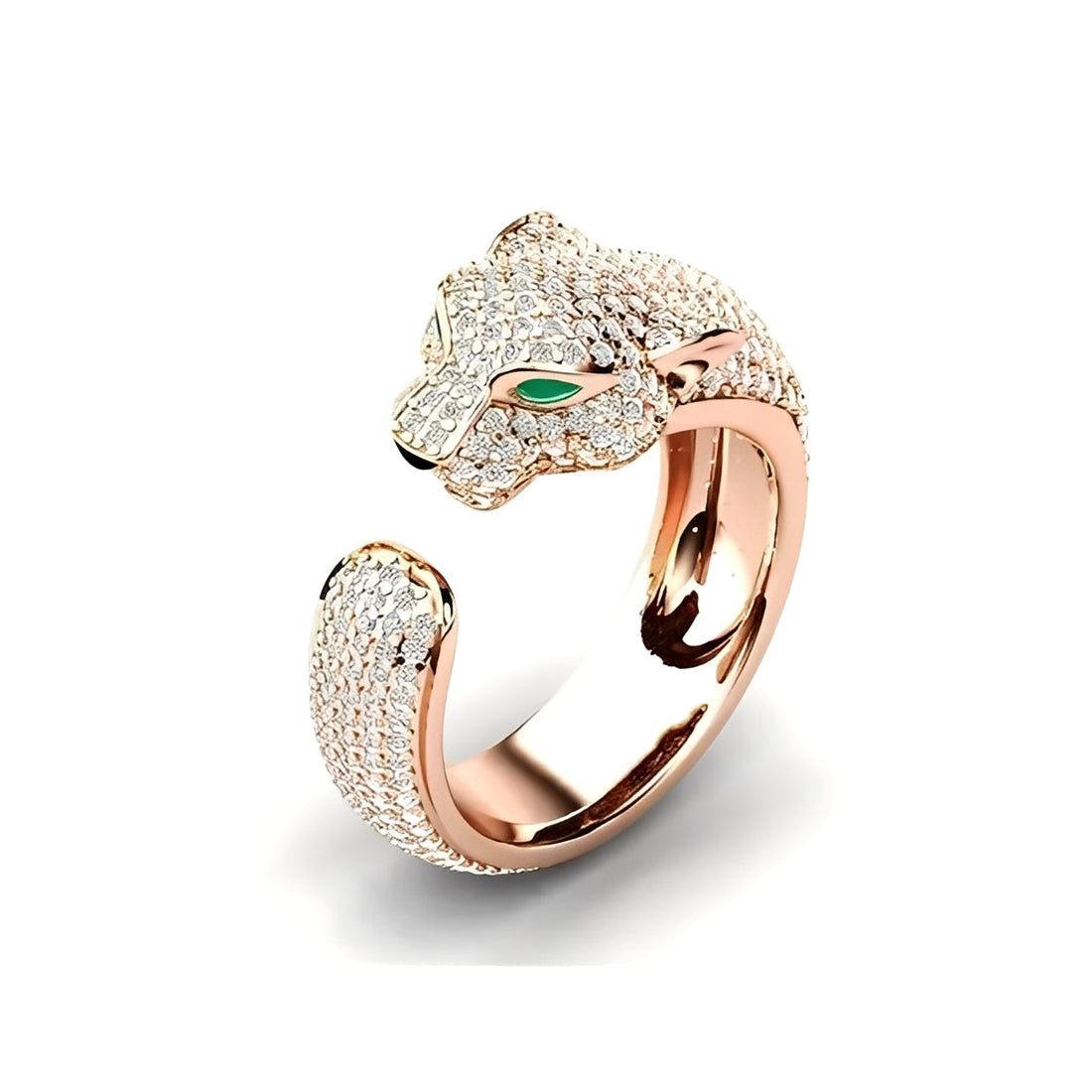 Mika – Verstellbarer Ring im Roségold-Jaguar-Stil