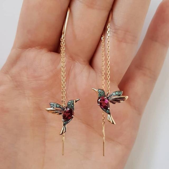 Elayne – Kolibri Ohrringe mit bunten Details