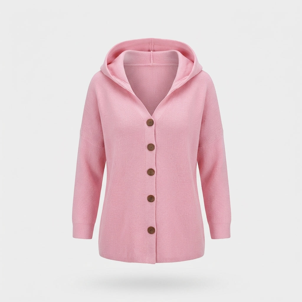 Ryanne - Gemütliche Langarmjacke mit Kapuze für Damen