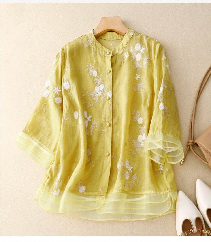 Eloise - Elegante Bluse mit feiner Stickerei