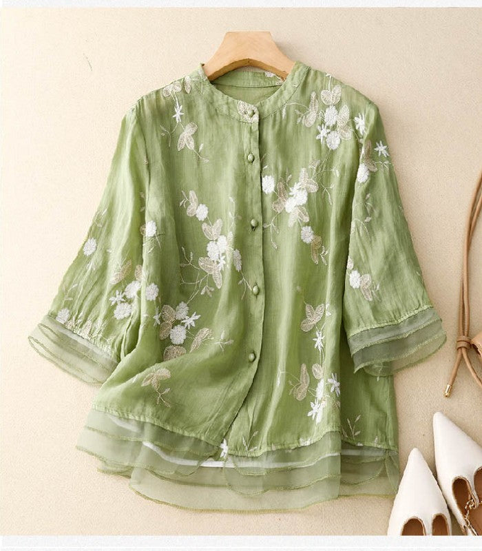 Eloise - Elegante Bluse mit feiner Stickerei